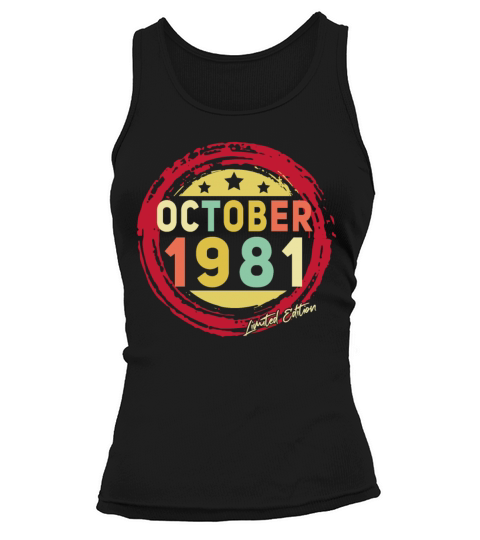 Born October 1981 Vintage Gift Women's Tank Top