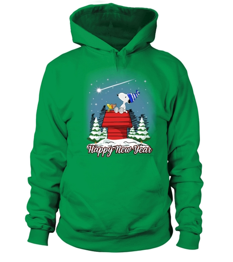 Happy New Year Snoopy Men's Hoodie