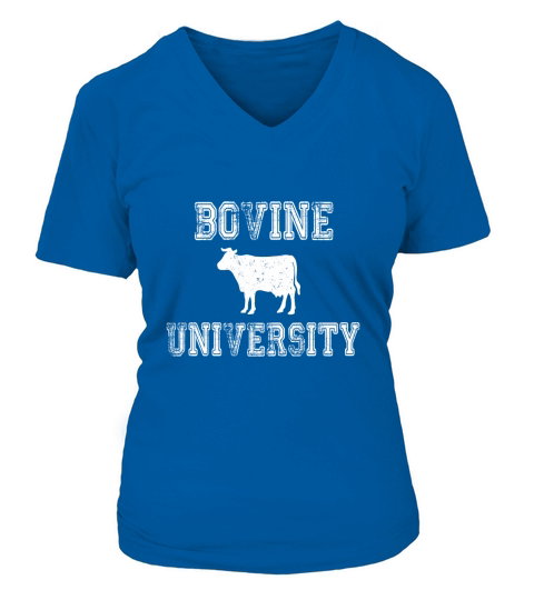 bovine university V-neck T-Shirt Woman