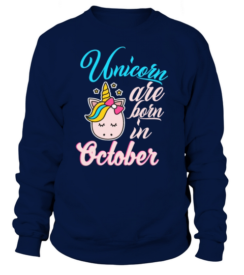 Unicorn are born in october Men's Sweatshirt