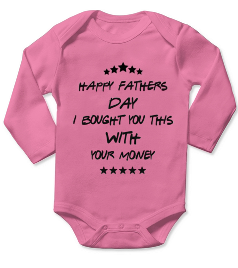funny fathers day Long Sleeve Baby One-Piece