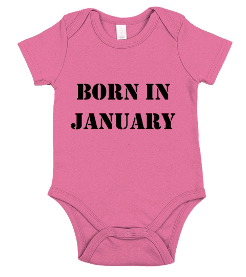 born in january Short Sleeve Baby One-Piece