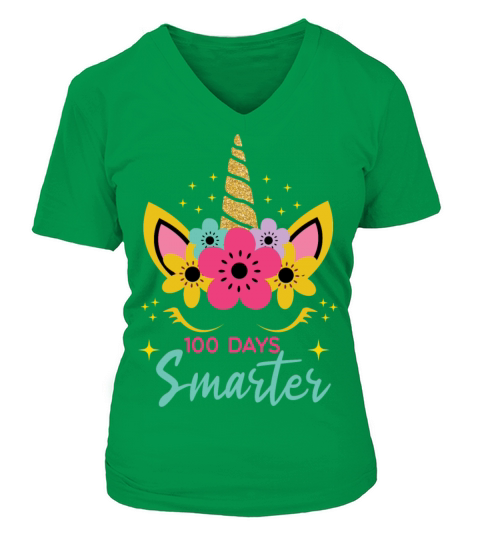 100 Days Smarter V-neck T-Shirt Woman