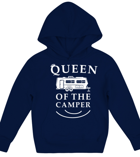 Queen of the RV - Camping Camper Vacation Gift Kids Hoodie