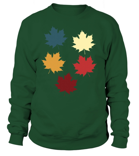 Maple Leaves Retro Autumn Love Fall Season Women's Sweatshirt
