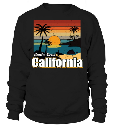 Vintage 70s 80s Style Santa Cruz Ca Surfing Men's Sweatshirt
