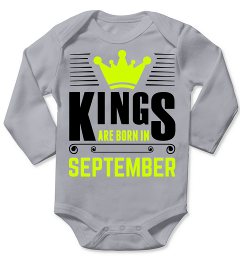 Kings Are Born In September Long Sleeve Baby One-Piece