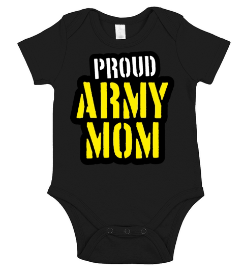 Proud Army Mom Short Sleeve Baby One-Piece