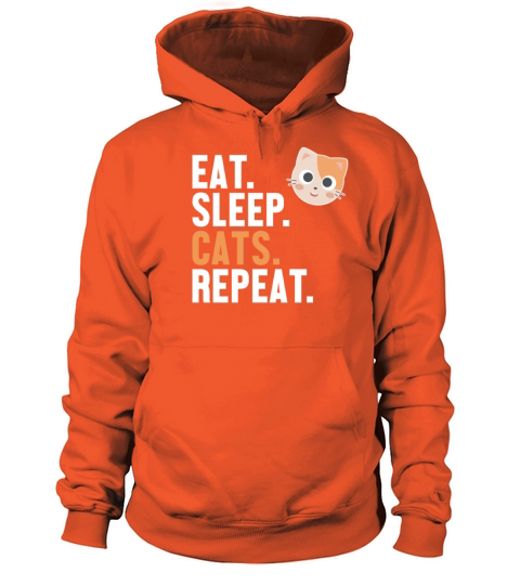 Eat Sleep Cats Repeat Cat Daddy Cat Mom Cat Women's Hoodie