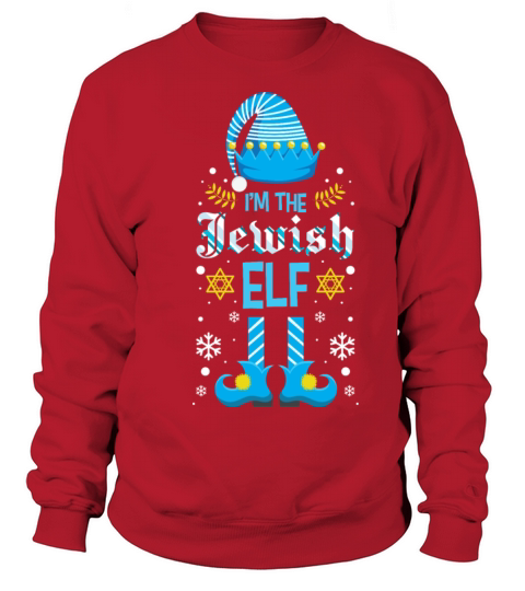 I am the Jewish Elf 8 Day Hanukkah Menorah Men's Sweatshirt