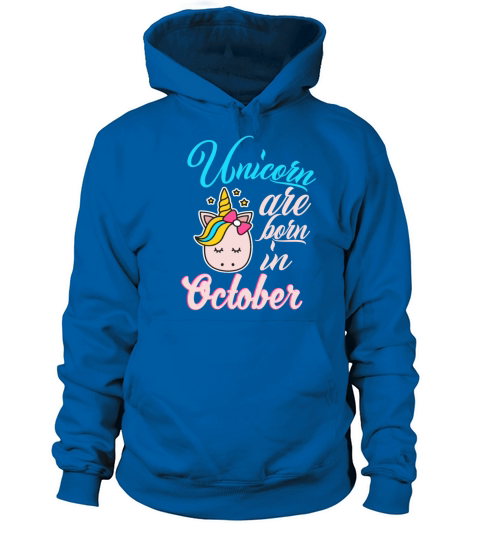 Unicorn are born in october Men's Hoodie