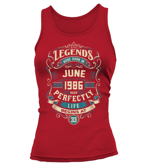 Retro Vintage June 1986 birthday Women's Tank Top
