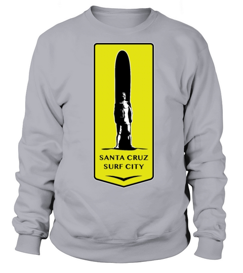 Santa Cruz California Surfer Statue on Neon Box Women's Sweatshirt