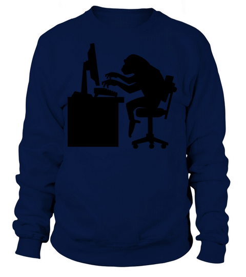 Chimp pounding keyboard Women's Sweatshirt