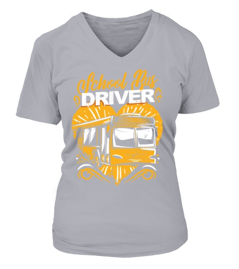 Heart Love To Be A School Bus Driver Women's V-Neck T-shirt