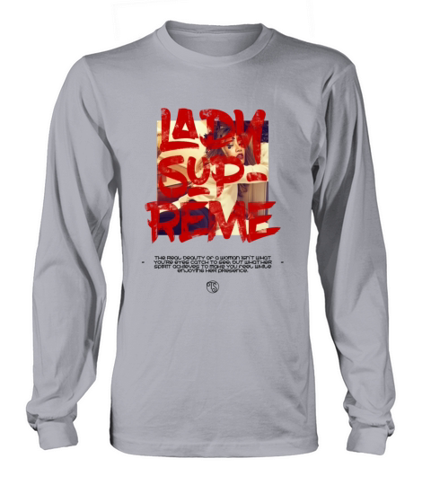 Lady Supreme cool shirt with beautiful girl Men's Long Sleeve