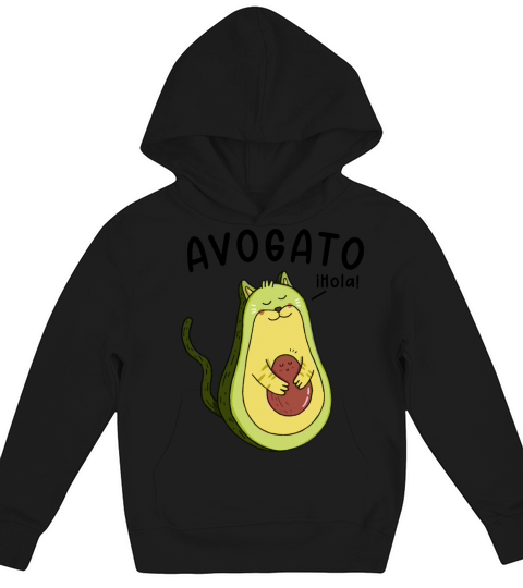 avogato cat Kids Hoodie