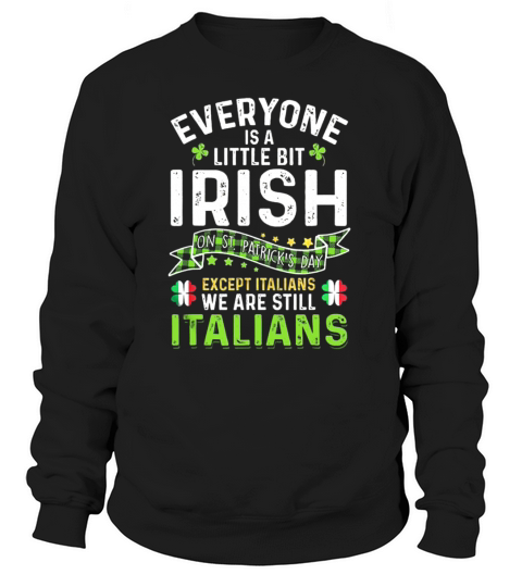 Irish Italian St Patricks Day Shamrock Italian Flag Gift Women's Sweatshirt