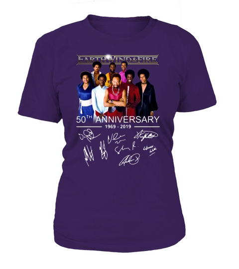 Earth Wind & Fire 50th anniversary 1969 2019 signatures shirt T-Shirt Woman