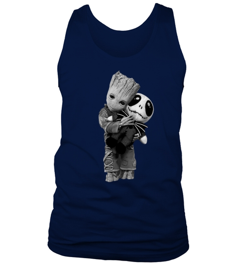 Baby Groot hug Hugging Jack Skellington shirt Tank Top Unisex