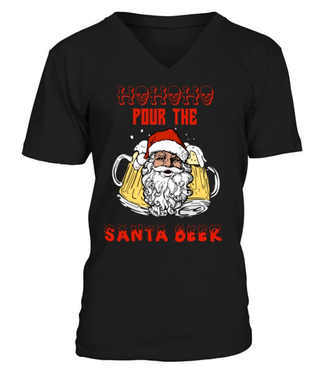 Santa Claus Christmas Beer Men's V-Neck T-shirt