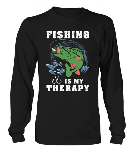 Fishing Is My Therapy Fun Fishing Hooks Christmas Women's Long Sleeve