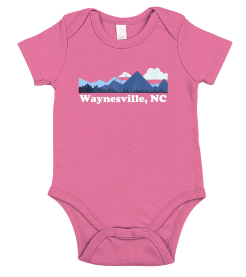 Waynesville North Carolina Blue Ridge Mountains Short Sleeve Baby One-Piece