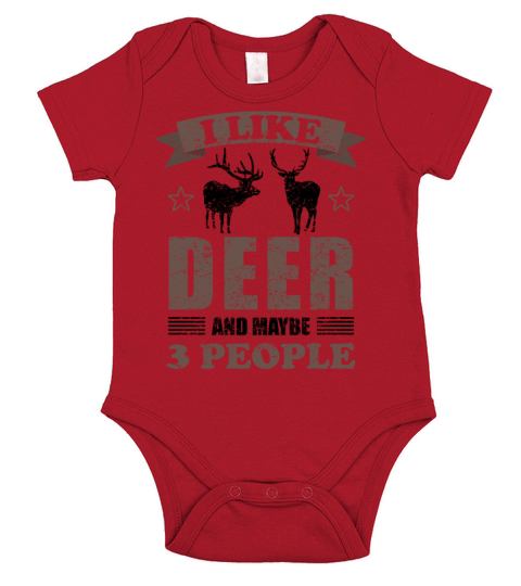 Deer Forest Animal Lovers Quote Gift Short Sleeve Baby One-Piece