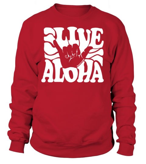 Vintage Live Aloha state Hawaiian islands Shaka Women's Sweatshirt