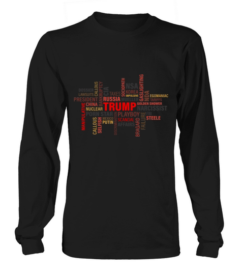anti trump words cloud Women's Long Sleeve