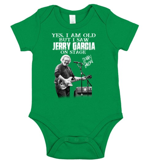 Signature Yes I Am Old But I Saw Jerry Garcia On Stage - 16oz Glass Beer Mug Short Sleeve Baby One-Piece