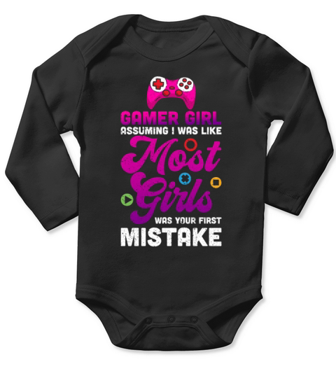 Gamer Girl Long Sleeve Baby One-Piece