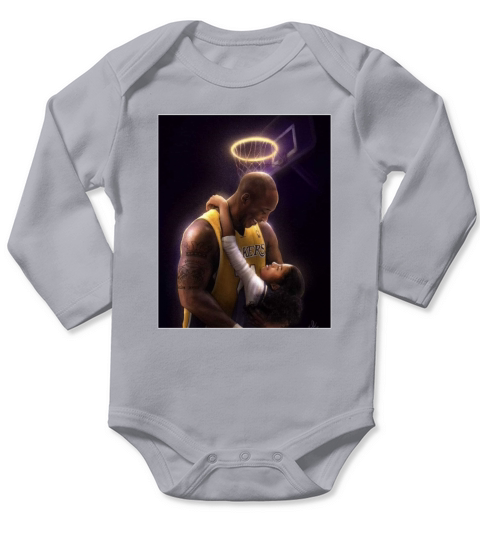 Kobe and Gigi The Legend The Mamba Long Sleeve Baby One-Piece