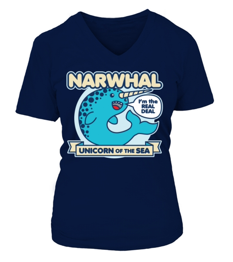 Narwhal Women's V-Neck T-shirt