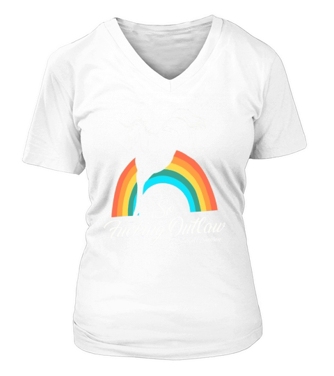 Sturgill Simpsons So Fking Outlaw Pattern V-neck T-Shirt Woman