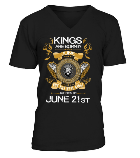 Kings Are Born In June 21st Men's V-Neck T-shirt