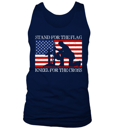 I Stand For The Flag And Kneel For The Cross Tee Men's Tank Top