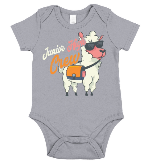 Junior High Crew Middle School Llama Gift Short Sleeve Baby One-Piece
