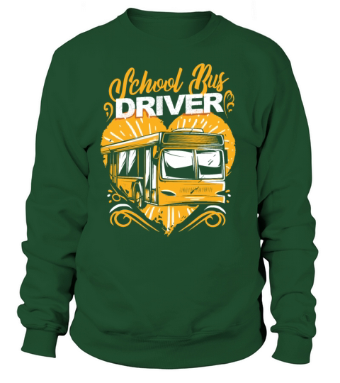 Heart Love To Be A School Bus Driver Women's Sweatshirt