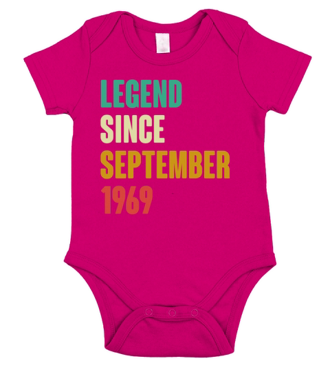 September 1969 53rd Birthday 53 Years Old Bday Gi Short Sleeve Baby One-Piece