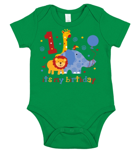 Safari 1st Birthday Short Sleeve Baby One-Piece