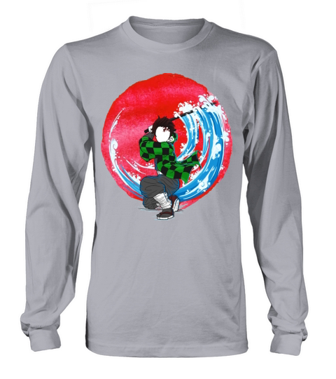 Tanjiro Red Moon Anime Demon Slayer Women's Long Sleeve