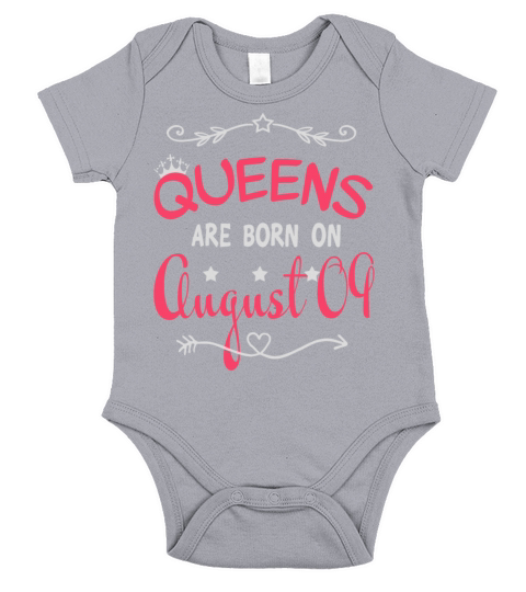 Queens are born on August 09 Short Sleeve Baby One-Piece