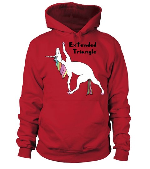 Yoga Unicorn Extended Triangle Pose Women's Hoodie