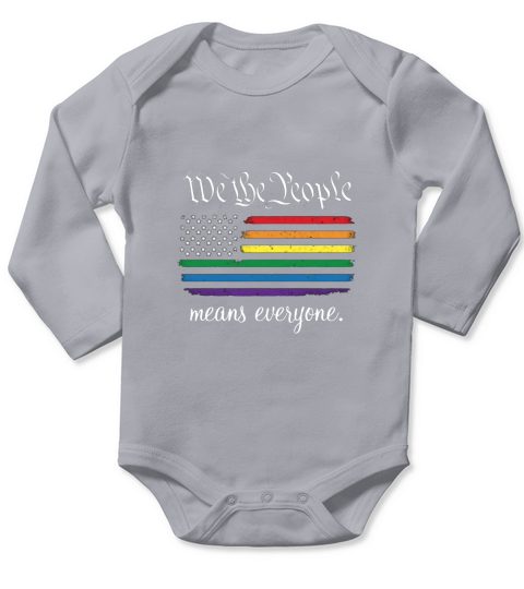 We The People Means Everyone Long Sleeve Baby One-Piece