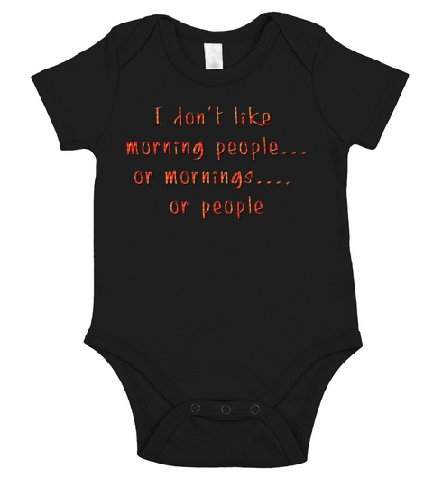 Funny Quote Cute Saying Morning People Short Sleeve Baby One-Piece