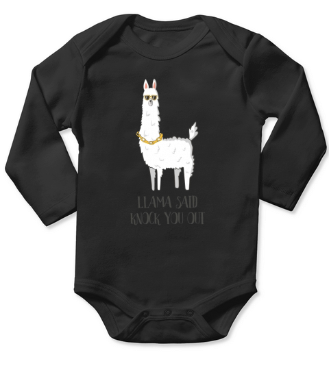 Llama Said Knock You Out  - Ladies Flowy Tank Long Sleeve Baby One-Piece