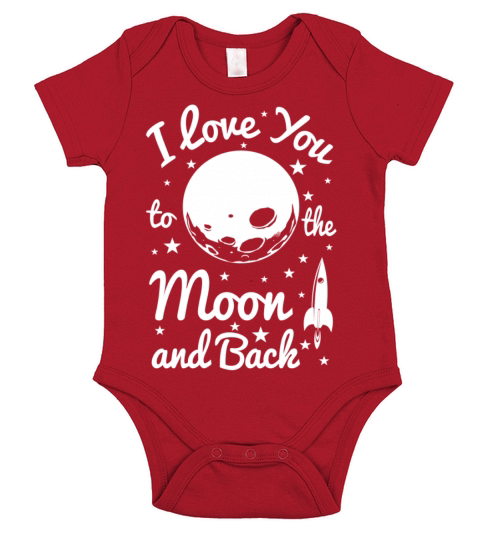 I Love You To The Moon Short Sleeve Baby One-Piece