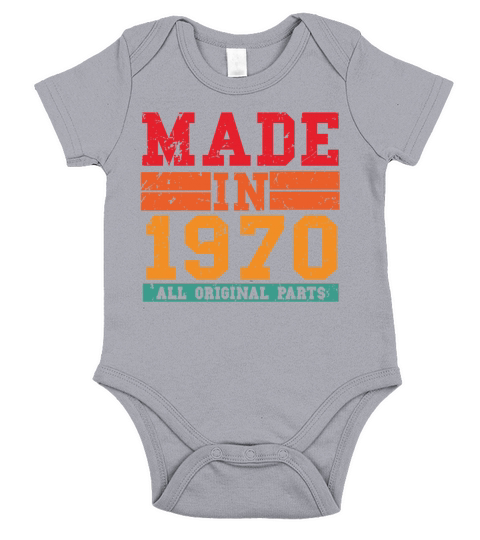 1970 Birthday Vintage Saying Short Sleeve Baby One-Piece