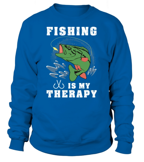 Fishing Is My Therapy Fun Fishing Hooks Christmas Women's Sweatshirt